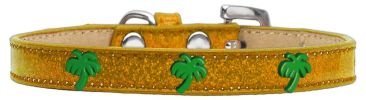 Green Palm Tree Widget Dog Collar