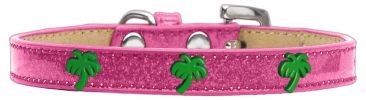 Green Palm Tree Widget Dog Collar