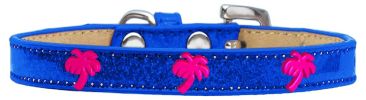 Pink Palm Tree Widget Dog Collar