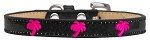 Pink Palm Tree Widget Dog Collar