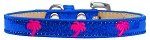 Pink Palm Tree Widget Dog Collar (size: Blue Ice Cream Size 12)