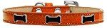 Black Bone Widget Dog Collar (size: Orange Ice Cream Size 20)
