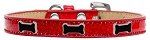 Black Bone Widget Dog Collar (size: Red Ice Cream Size 20)
