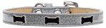 Black Bone Widget Dog Collar (size: Silver Ice Cream Size 20)