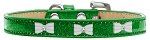 White Bow Widget Dog Collar (size: Emerald Green Ice Cream Size 10)