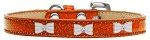 White Bow Widget Dog Collar (size: Orange Ice Cream Size 10)