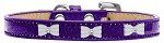 White Bow Widget Dog Collar (size: Purple Ice Cream Size 10)
