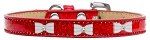 White Bow Widget Dog Collar (size: Red Ice Cream Size 10)