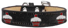 Red Cupcake Widget Dog Collar