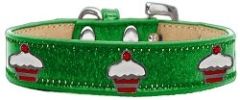 Red Cupcake Widget Dog Collar