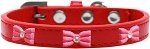 Pink Glitter Bow Widget Dog Collar