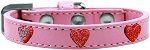 Red Glitter Heart Widget Dog Collar