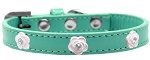 Light Pink Rose Widget Dog Collar (size: Aqua Size 20)