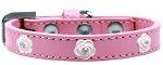 Light Pink Rose Widget Dog Collar (size: Light Pink Size 20)