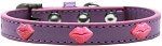 Pink Glitter Lips Widget Dog Collar
