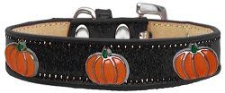 Pumpkin Widget Dog Collar (size: Black Ice Cream Size 20)