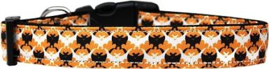 Bat Argyle Nylon Dog Collar