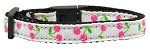 Cherries Nylon Collar (size: White Cat Safety)