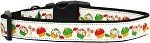 Christmas Cupcakes Nylon Dog Collar (size: Sm)