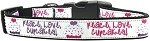 Peace Love Cupcakes Nylon Dog Collar (size: Sm)