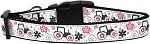 Pink Tractors Nylon Dog Collar (size: Sm)