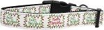 Feliz Navidad Nylon Dog Collar (size: Sm)
