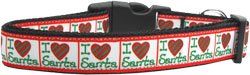 I Heart Santa Nylon Dog Collar (size: XL)