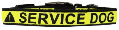 Service Dog Caution Tape Nylon Dog Collar