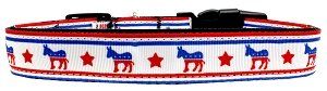 Political Nylon Democrat Dog Collar (size: XL)