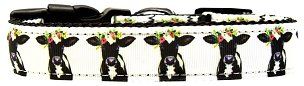 Pretty Baby Cows Nylon Dog Collar (size: XL)
