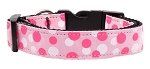 Confetti Dots Nylon Collar (size: Light Pink Large)