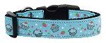 Cupcakes Nylon Ribbon Collar (size: Baby Blue Medium)