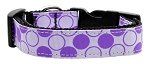Diagonal Dots Nylon Collar (size: Lavender Medium)