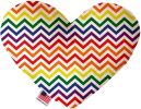 Rainbow Chevron Heart Dog Toy