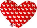 Christmas Westies Canvas Heart Dog Toy