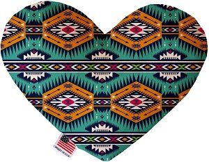 Turquoise Southwest Heart Dog Toy (size: 8 Inch)