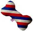 Patriotic Stripes Canvas Bone Dog Toy