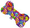 Purple Comic Sound Effects Canvas Bone Dog Toy