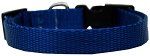 Plain Nylon Dog Collar (size: XL Blue)