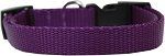 Plain Nylon Dog Collar (size: XL Purple)
