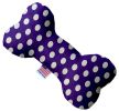 Royal Purple Swiss Dots Canvas Bone Dog Toy