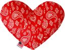 Red Western Canvas Heart Dog Toy