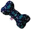 Snowflake Blues Canvas Bone Dog Toy