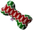 Chevron Christmas Trees Canvas Bone Dog Toy