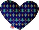 Star of David and Snowflakes Canvas Heart Dog Toy