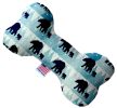 Winter Bear Tracks Canvas Bone Dog Toy