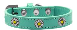White Daisy Widget Dog Collar