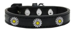 White Daisy Widget Dog Collar