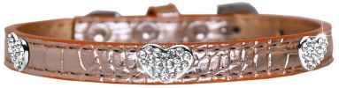Croc Crystal Heart Dog Collar