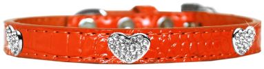 Croc Crystal Heart Dog Collar
